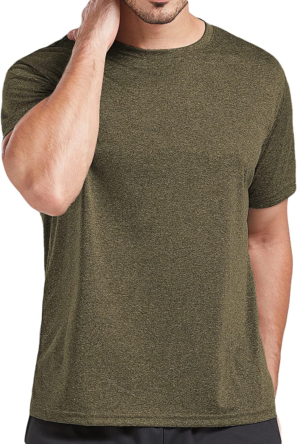 5 Pack Men's Dry Fit T Shirts, Athletic Running Gym Workout Short Sleeve Tee Shirts for Men - Image 5